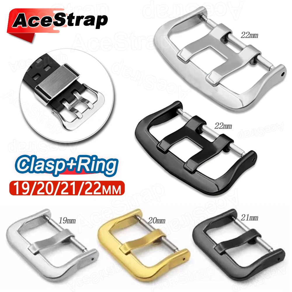 19mm 20mm 21mm 22mm Stainless Steel Buckle for Casio Strap Pin Clasp for DW-5600GW-M5610G-1000GW-9400 Steel Ring Keeper Replace