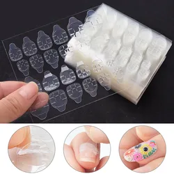 5sheet False Nail Glue Sticker DIY Fake Nails Tips Double Side Clear Jelly Gel Pad Press On Nails Manicure Accessories Tools