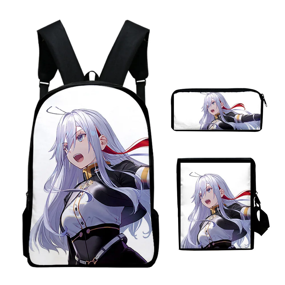 Trendy Popular 86 eightysix 3D Print 3pcs/Set pupil School Bags Laptop Daypack Backpack Inclined shoulder bag Pencil Case
