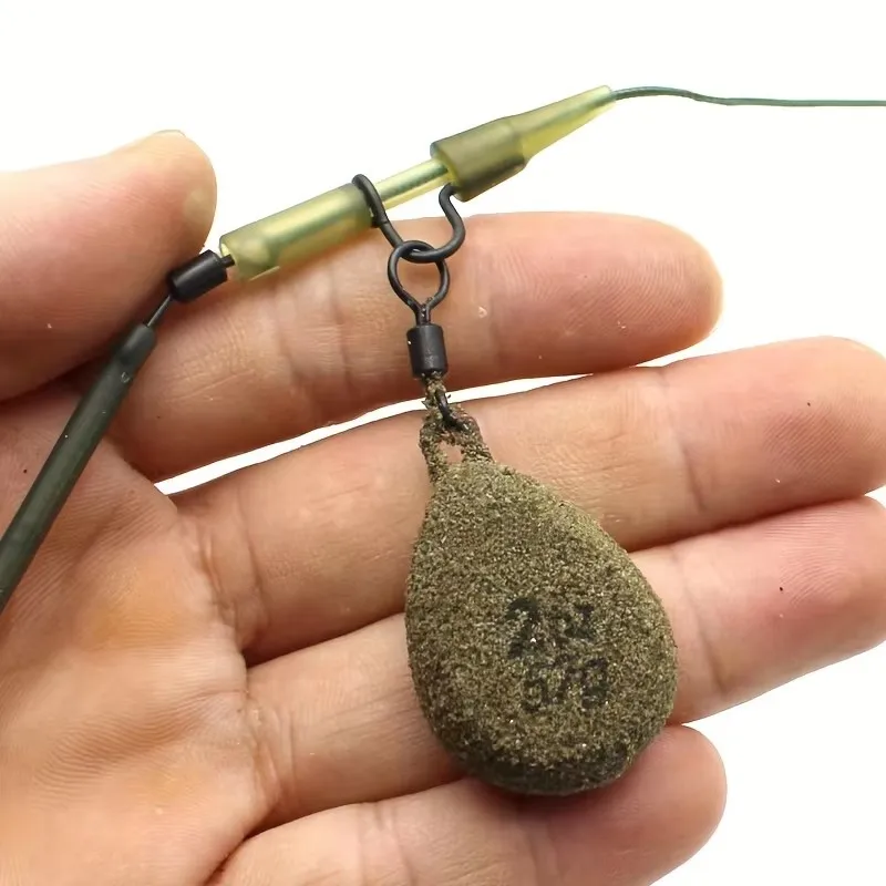 أوزان الرصاص المضمنة لصيد سمك الشبوط، مجموعة حوض الرصاص المطلي للصيد الآمن والفعال #4