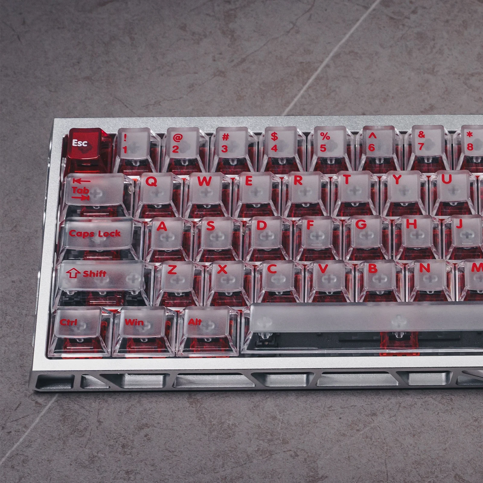 

Прозрачный колпачок для клавиш Fog белый ПК оригинальная высота Красный прозрачный черный 68 75, с рядом