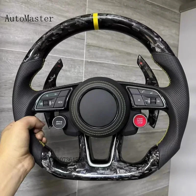 Forging Carbon Fibre Steering Wheels For Audi A3 A4 A4L A5 A7 A8 Q5 Q7 Q8 TT R8 Leather Car Steering Wheel Car Accessories