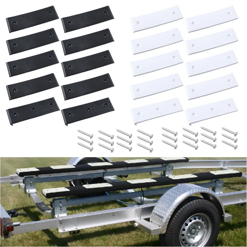 Boat Trailer Bunk Slide Pads and Boat Trailer Glide Bunk Enders For Launching & Loading Boat on/Off Trailer Easier 3