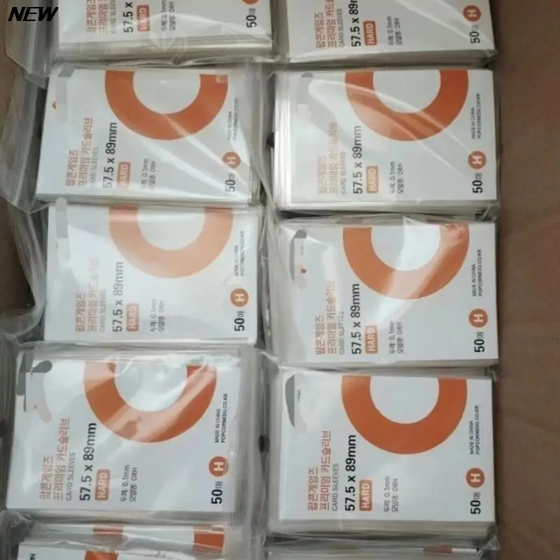 Clear Card Sleeves para Photocard, Protetor Holográfico, Film Album Binder, Acid Free, Pe Hr, Coréia, 3 polegadas, 50PCs