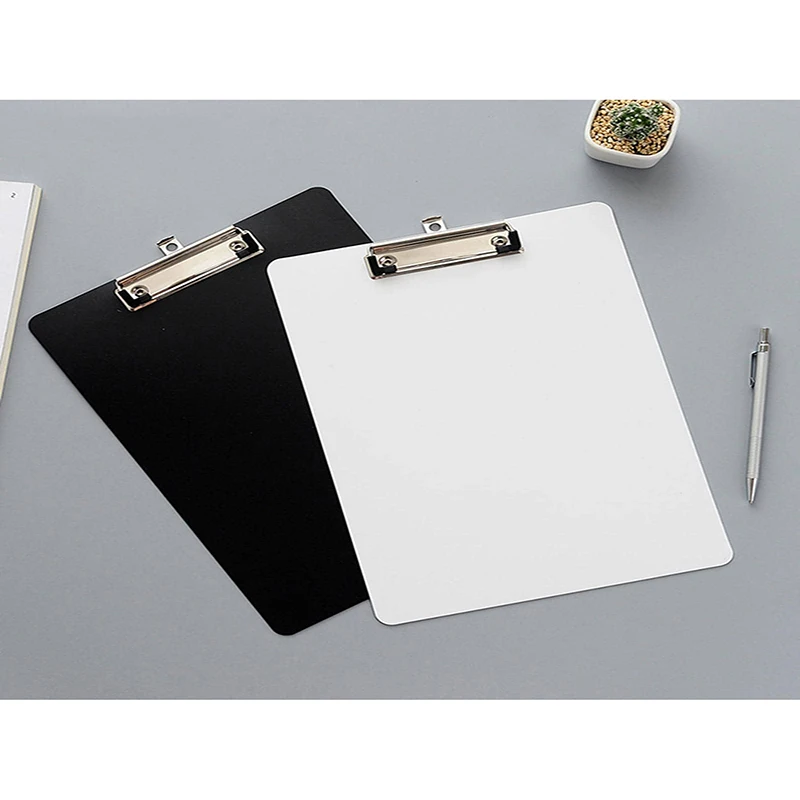 A6 Slim Metal Clip Clipboard with Hanging Hook Portable Writing Board for Office School Home Use Durable