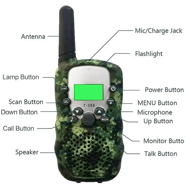 B78B-Fun Educational Gift For Kids Walkie Talkie Portable 2-Way Radios Children' S Outdoor Safety Communication
