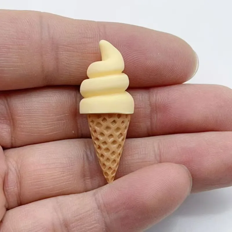 10pcs Dollhouse Toy Ornament Resin Imitation Sweetener 3D Ice Cream Decoration Material Jewelry DIY Food Toy Accessories - view 3
