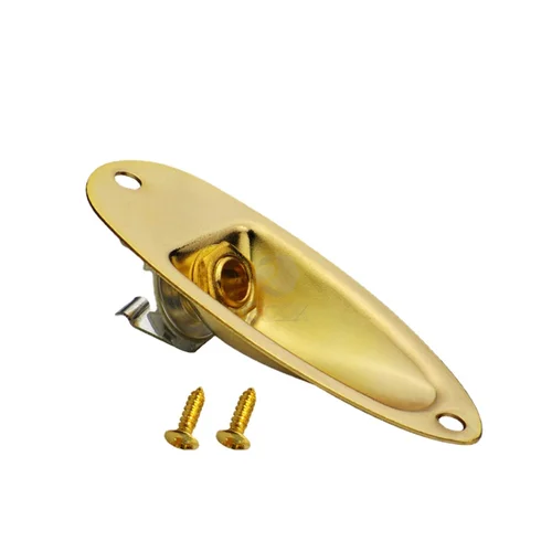 Imagen 2 del producto Reemplazo de placa Jack para guitarra eléctrica Strat Stratocaster, 6,35 mm, 1/4 "", en forma de barco, conector de audio, panel de enchufe