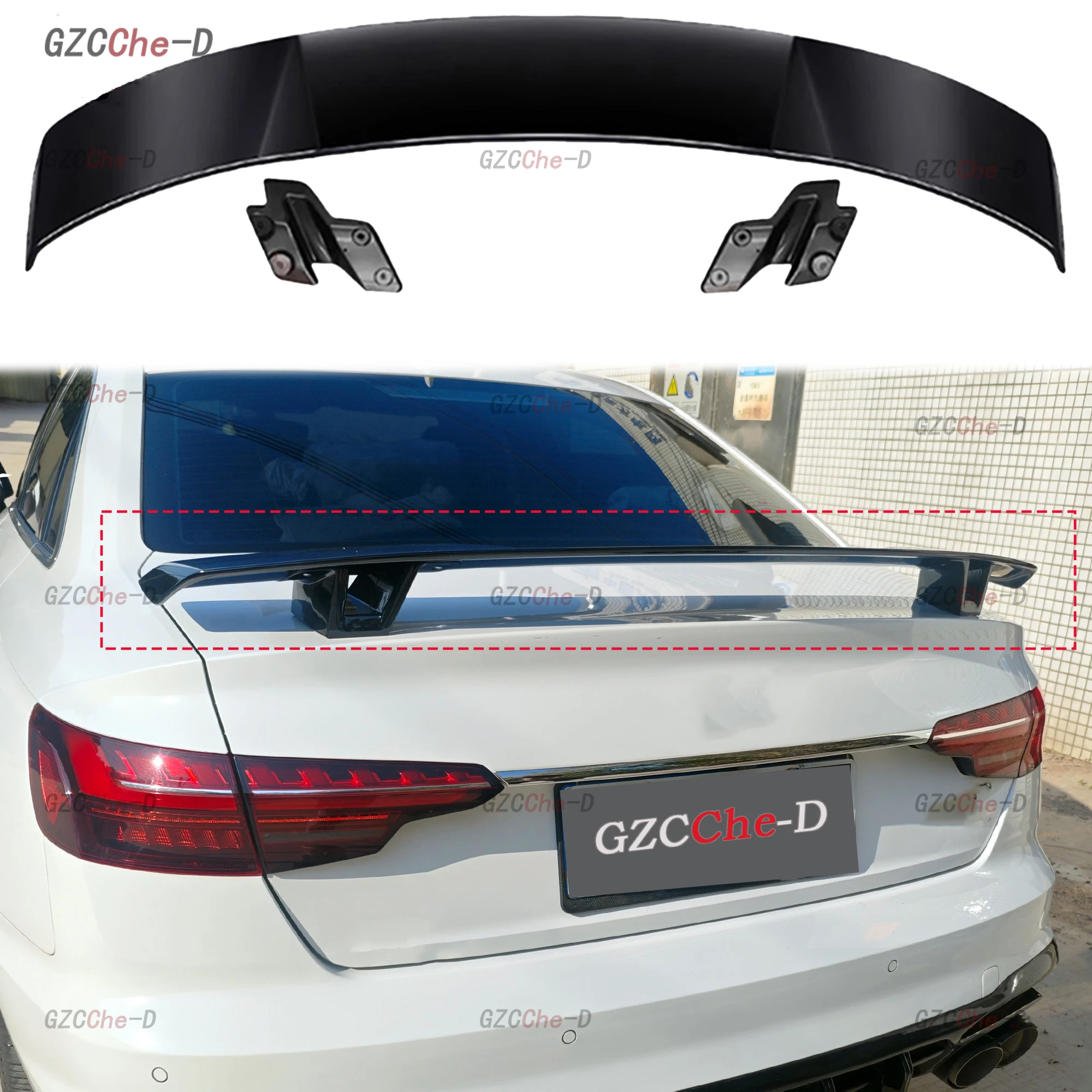 For 2017-2025 Audi Coupe A4 S4 RS4 High quality ABS material rear spoiler MK type luggage compartment lid decoration kit