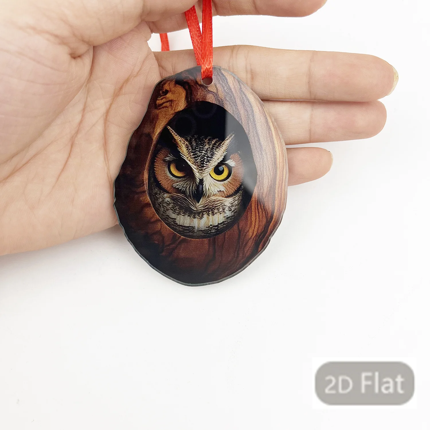 2D 2026 شجرة عيد الميلاد الديكور 2D شجرة حفرة الحيوانات عطلة المنزل الاكريليك قلادة عيد الميلاد 2026 السنة الجديدة ديكور حلية نافيداد