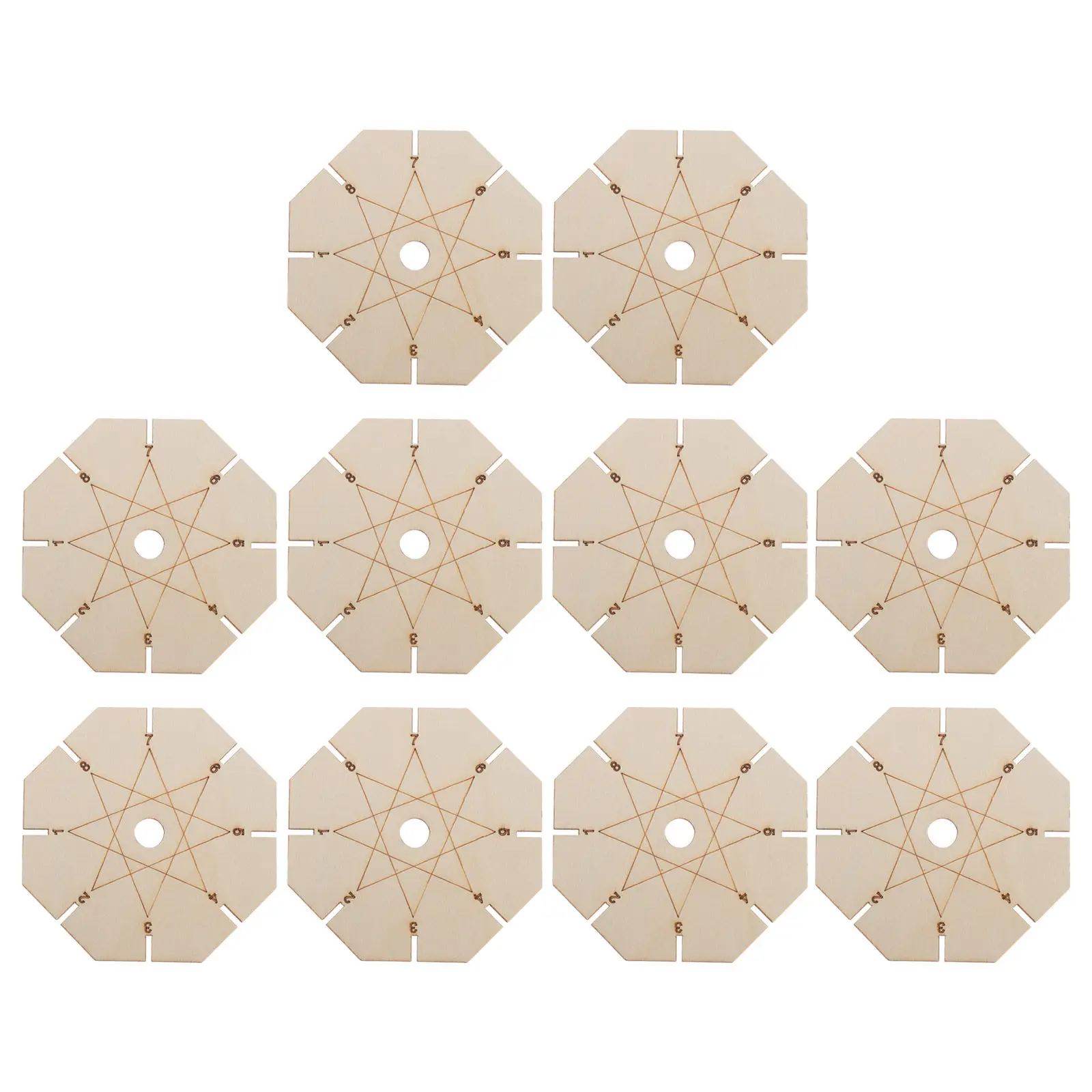 10Pcs Wooden Weaving Disc Bracelet Making Plate for String Art Beaded Friendship Bracelets Classroom Craft Camp Travel Jewelry