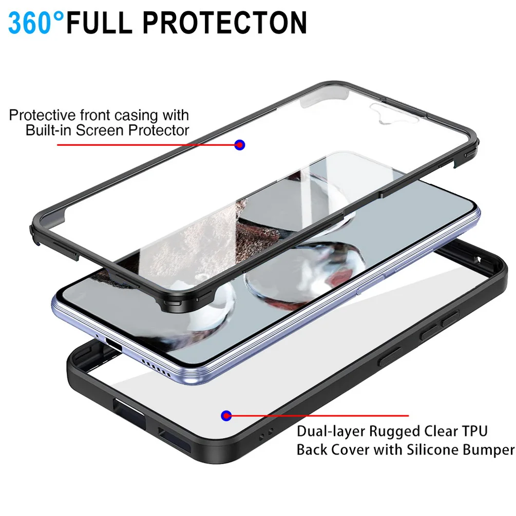 Fully Coverage case For Xiaomi 12T Pro 12 Pro Mi12 Lite 12X Mi 11T Pro 11 Lite Mi11 Pro 11i double protect shield cover