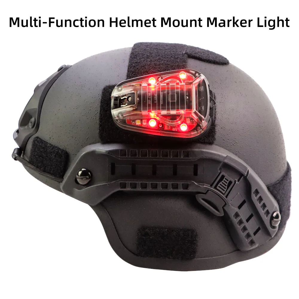 BOOIU Tactisch Helmlicht Survival Signaallicht Identificatielicht IR Zichtbare LED Strobe IFF Outdoor Sport Helmlicht