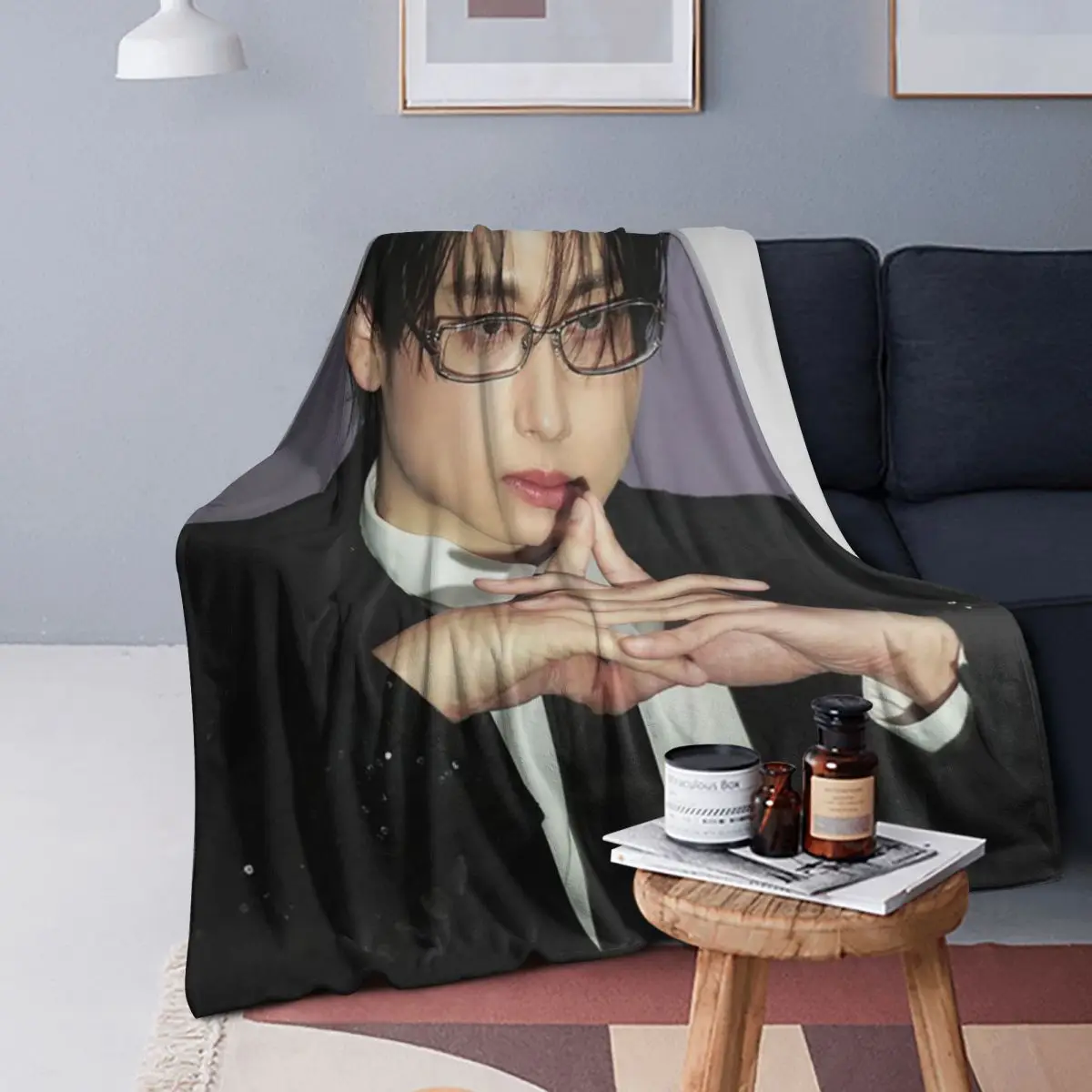 

Yim Si Wan Kpop Blanket Soft Warm Flannel Throw Blanket Bedspread for Bed Living room Picnic Travel Home Sofa