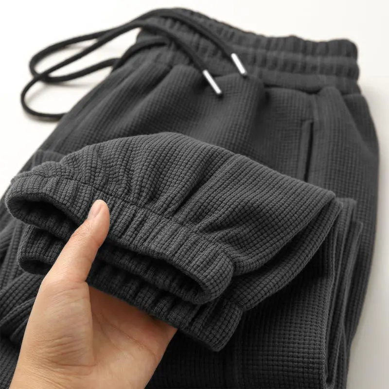 

Mens Casual Trousers Thin Wear Resistant Loose Fit Spring Autumn Workwear Comfortable Polyester Fiber Straight Leg Pants