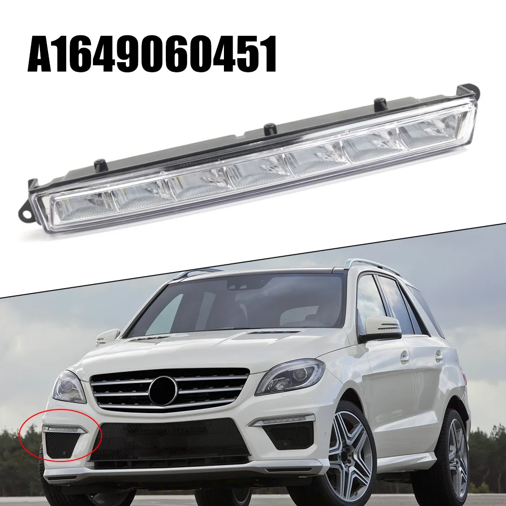 

LED Daytime Running Light Right Fog Lamp For Mercedes-Benz X166 X164 W166 Black White Front Right Bumper A1649060451