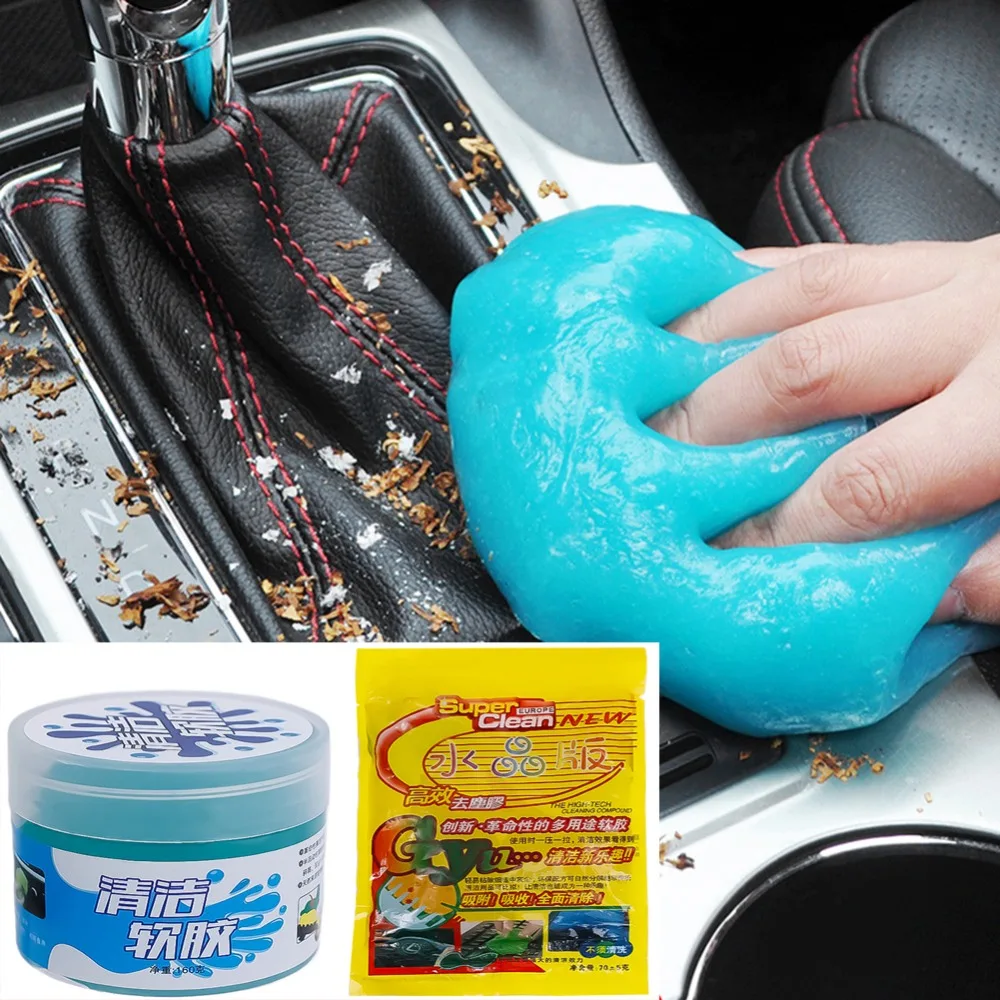 Car Cleaning Soft Glue Auto Dashboard Gel Slime Machine Vent Magic Remove Dust Glue Keyboard Car Interior Cleaning Accessories