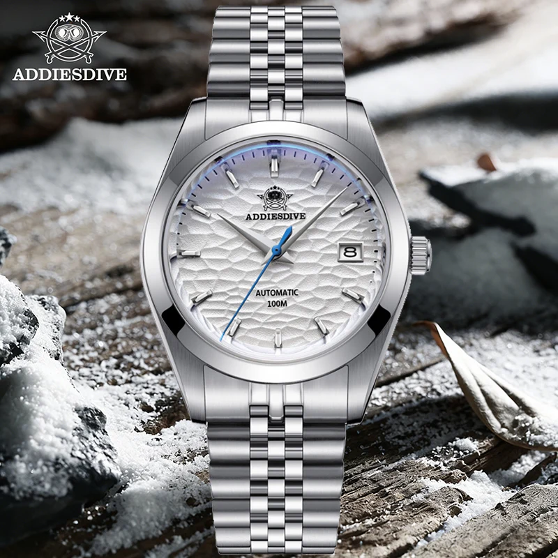 

ADDIESDIVE Men's Automatic Watch 38mm Sapphire Glass NH35A Mechanical Wristwatch Stainless Steel 100m Waterproof Luxury Watches