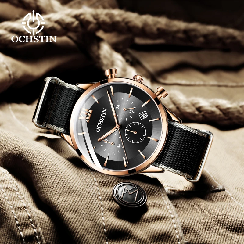 OCHSTIN-Montre à Quartz Étanche pour Homme, Classique, Aiguilles à 6 /05/2019, Montre-Bracelet Lumineuse, Nouveau, 2024