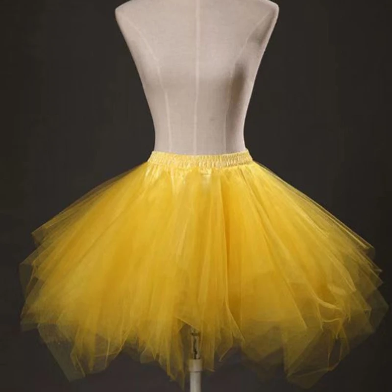 Women Princesses Skirt Layered Tulle Tutus Skirt Elastic Highs Waist Tulle Skirt Dropsale