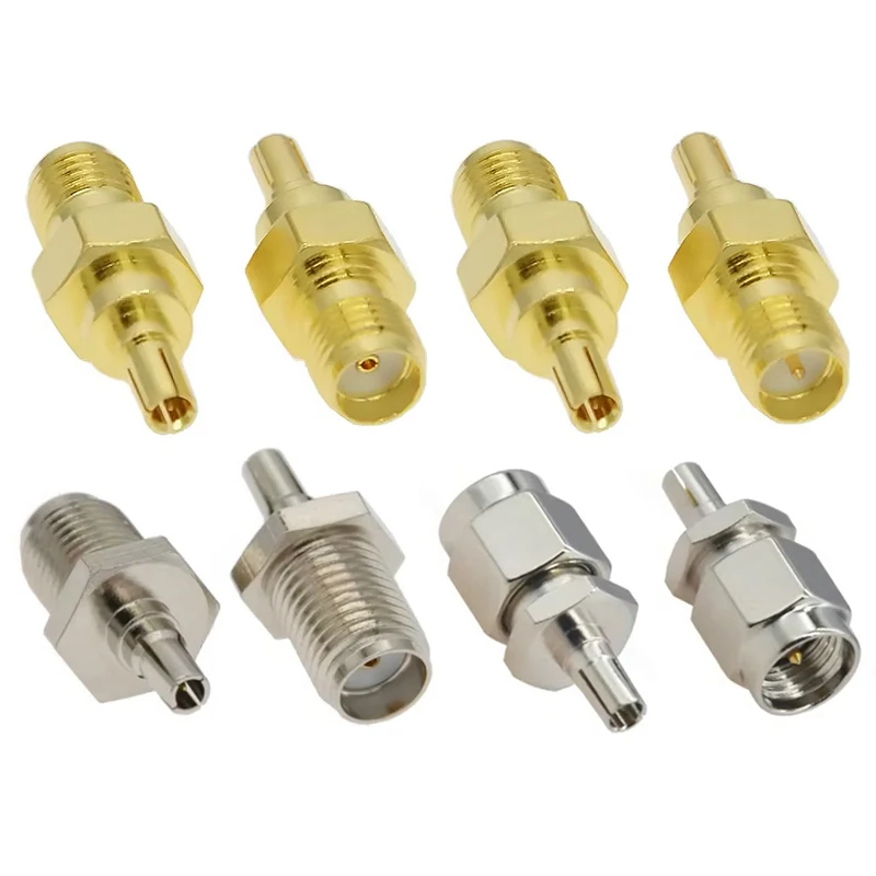 1PCS RF Coaxial Adapter SMA To CRC9 Connector SMA Female Jack To CRC9 Male Plug Silver Nickel Plated CRC9 Wifi Antenna 3G 4G Ant