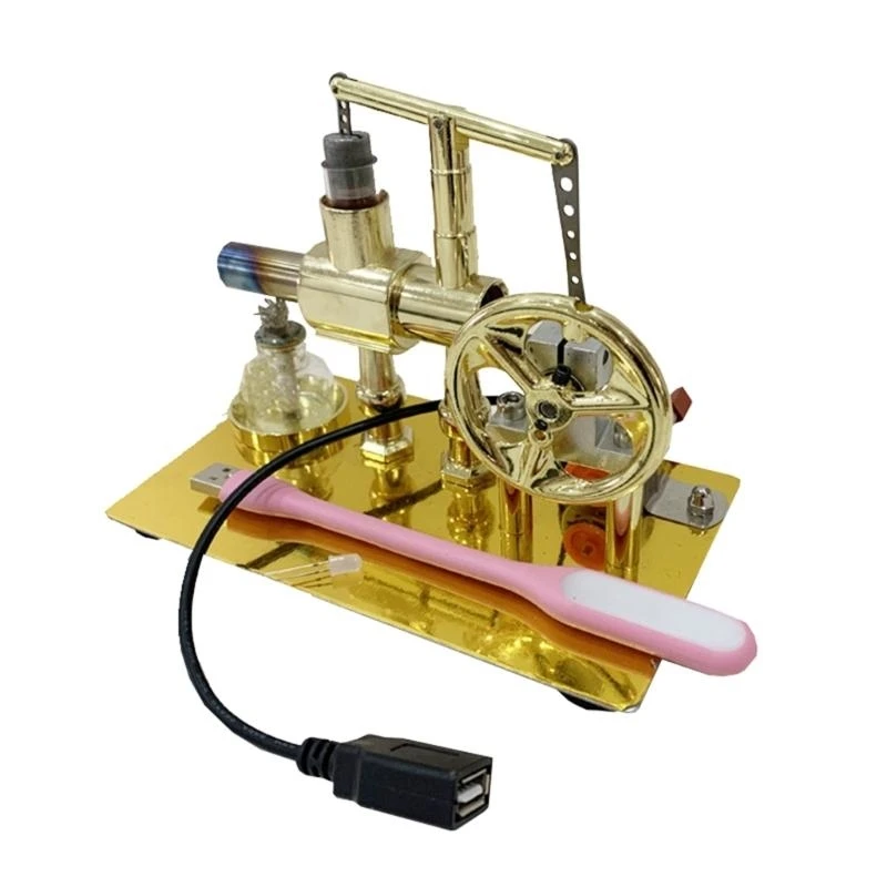  Hot Air Stirling Engine Motor Model Metal Stirling Engine Teaching Aids Physical Scientific Education Stern Toy for Kid