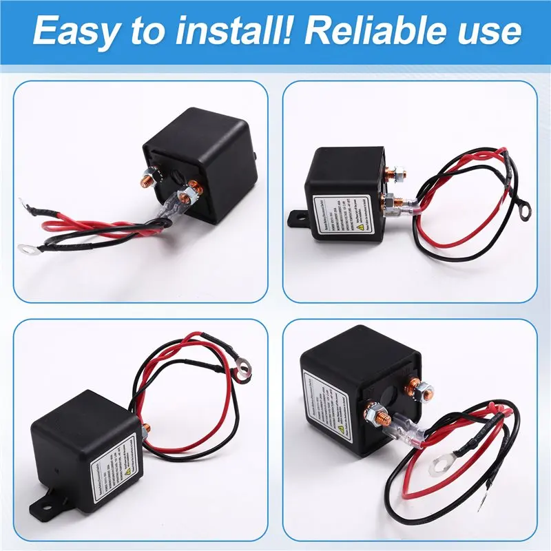 ABKI-Remote Battery Disconnect Control 12V 250A Power Off Switch Remote Power Management Long Distance Control Upgrade