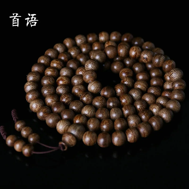 Kalimantan Black Oil Agarwood hand String 108 pieces hand string 6 8 10mm Buddhist beads Rosary man woman wooden bead bracelets