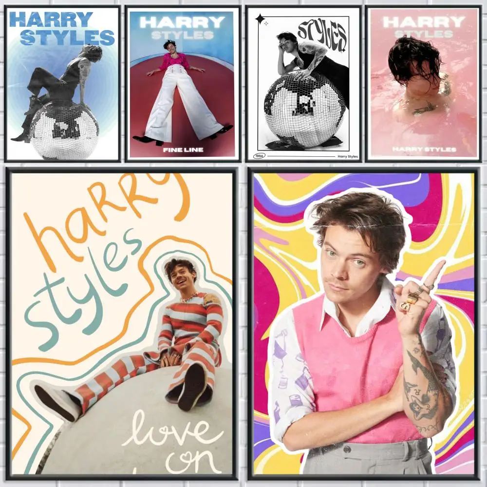 Singer H-Harris_S-Styles Poster HD Self-Adhesive Wall Stickers Mural Painting｜Decals for Bedroom & Living Room｜Home Decor Gift