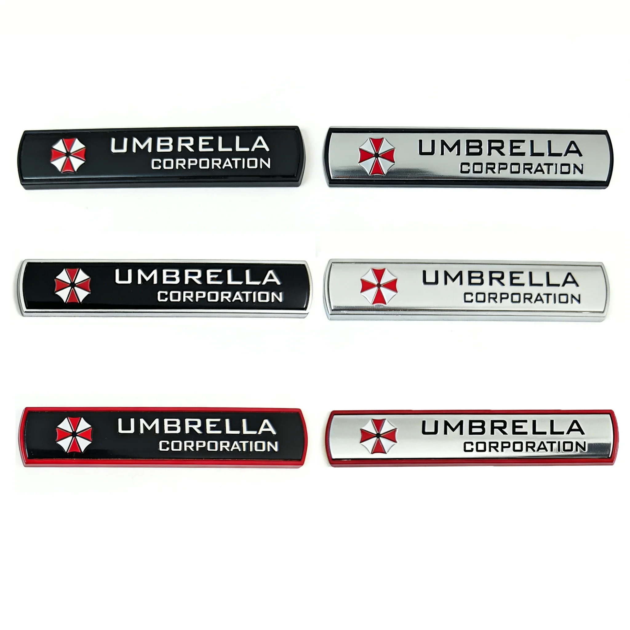 Adesivos e Emblemas 3D de Metal da Umbrella Corporation para Carros, Acessórios de Estilo e Decoração Automotiva