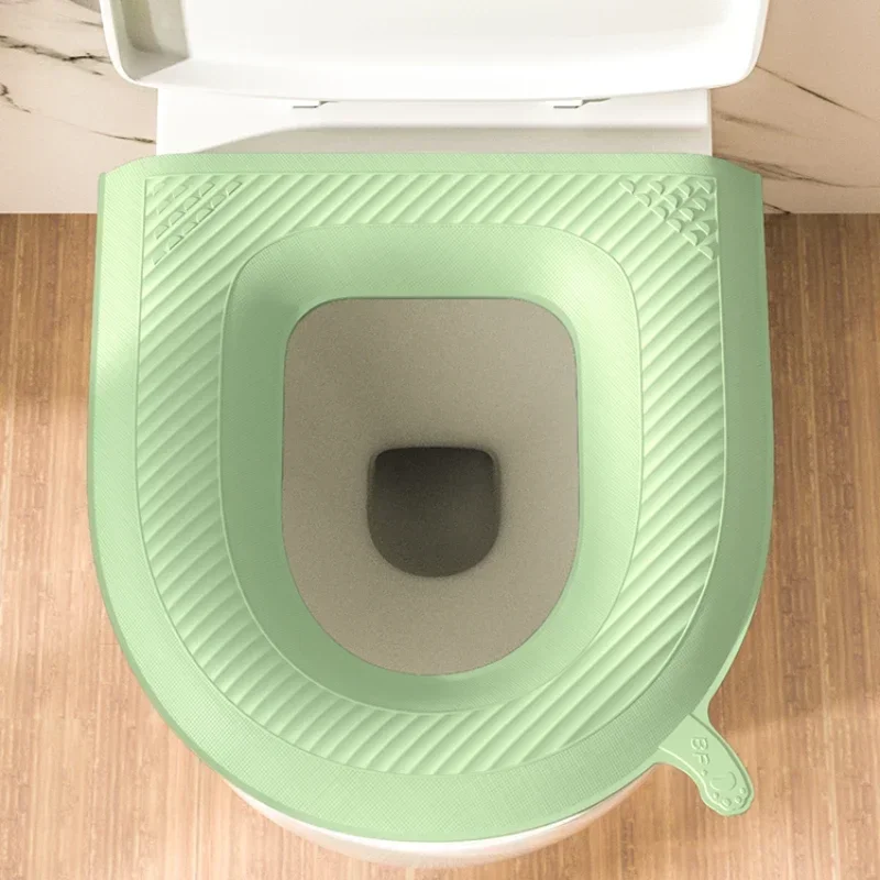 

Toilet seat cushion four seasons universal toilet silicone foam toilet seat cover home paste thickened washable washer.