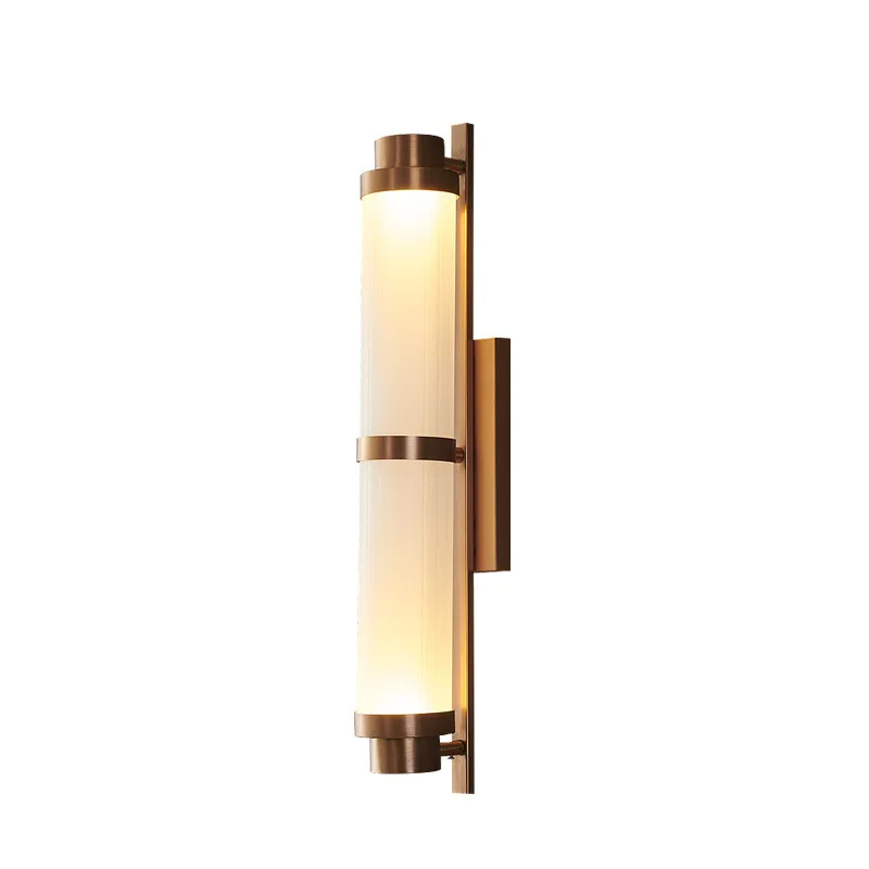

Columnar strip light luxury wall lamp, living room, villa, bedroom, bedside lamp wine