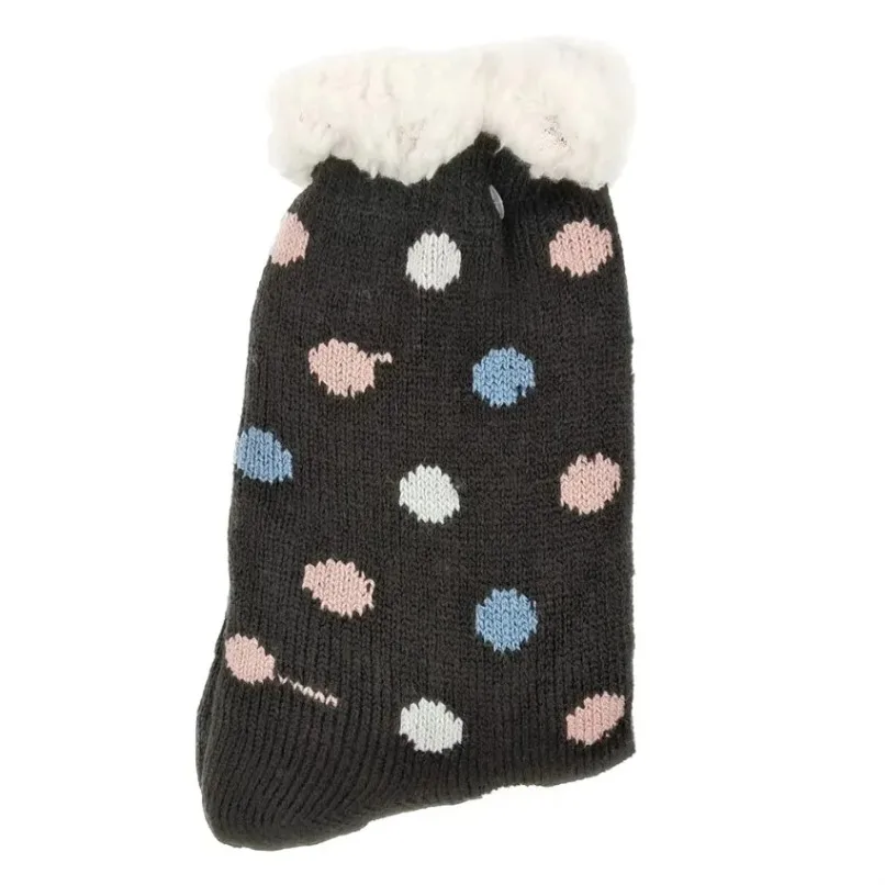 Thermal Sock Women Fluffy Winter Warm Sleeping Soft Female Non Slip Grip Short Slipper Comfy Floor Plush Fuzzy Sock Home Dot