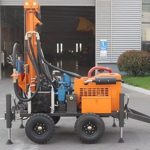 Customized 200M Well Drilling Bore Wheel Crawler Diesel Hydraulic Portable Stable Operation Water Well Drilling Rig