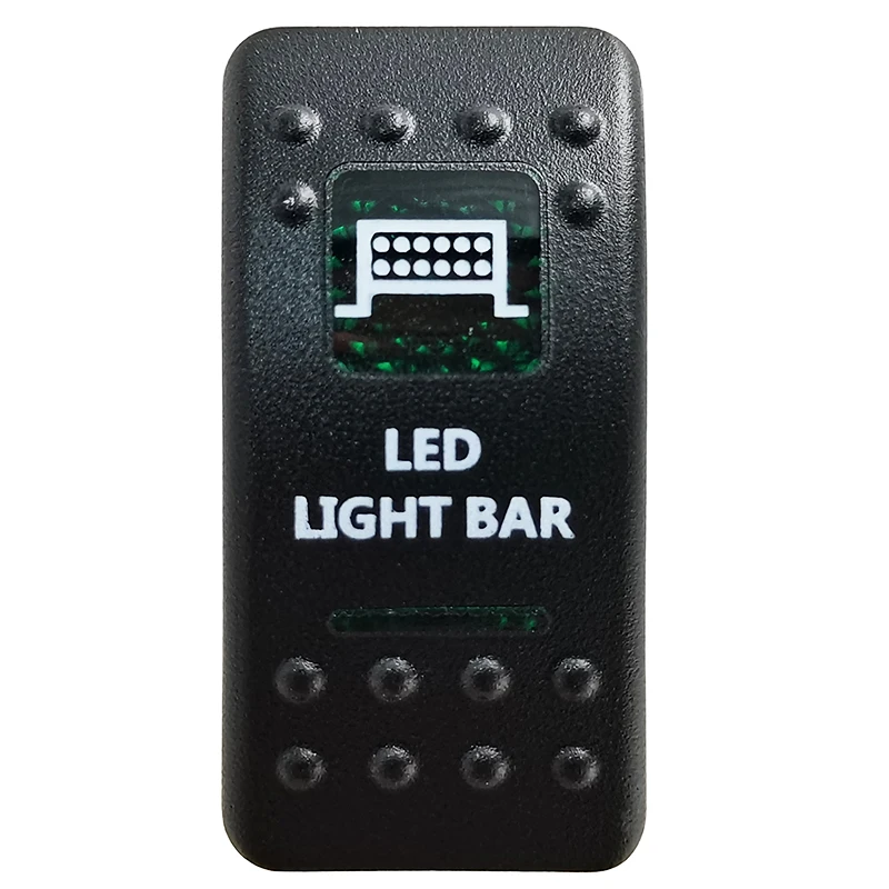 Dual Green Lens Rocker Cap Actuator Night Illumination for Can Am Maverick Commander Yamaha Rocker Switch Replace, Cover Only