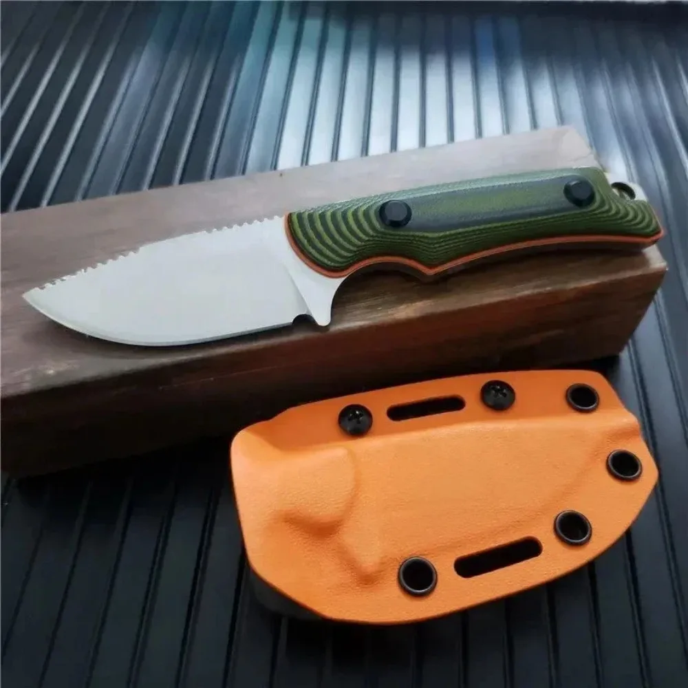 

Нож EDC с фиксированным клинком, зеленые рукоятки G10, для активного отдыха, туризма, походов, карманный нож для повседневного ношения, отличный подарок на праздники