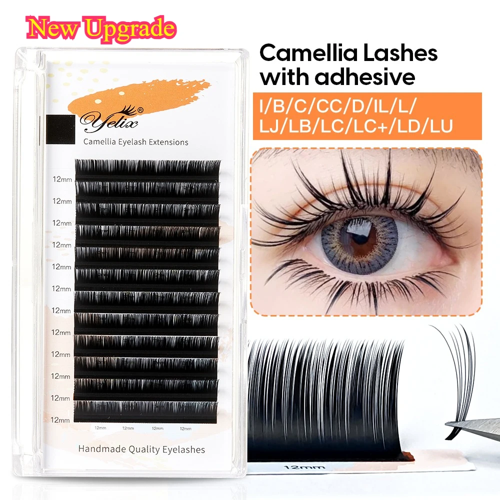 

Yelix Camellia Lashes с клеем LC LB LJ C D Curl Eyelashes Натуральные мягкие наращивание ресниц Русский объем Индивидуальные ресницы