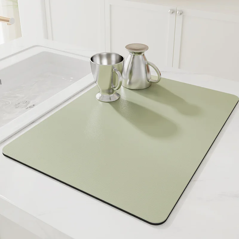 

Splash Resistant Absorbent Dish Washing Mat, Cream Air Wash, Kitchen Table Drain Mat, Toilet Sink Faucet, Waterproof