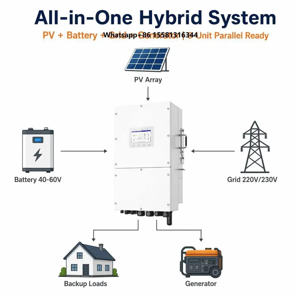 9.9-18kW Single Phase Hybrid Solar Inverter Low Voltage 48V Battery On Off Grid Backup