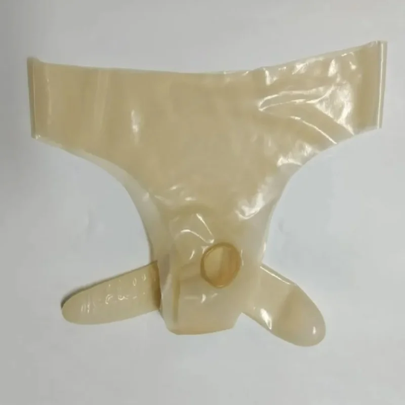 Men's Underpants With Front Back Sheath Fetish Panties Transparent Latex Exotic Sexy Underwear BF Briefs Safety Pants Gift