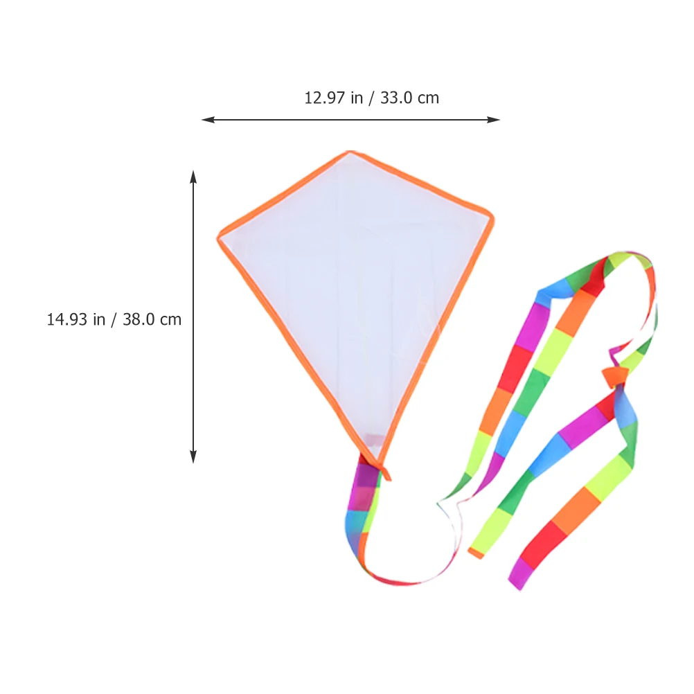 5 set Drawing Kites DIY Painting Easy To Fly White Kite Blank With Swivel Line Children Outdoor Grassland Activities Accessory