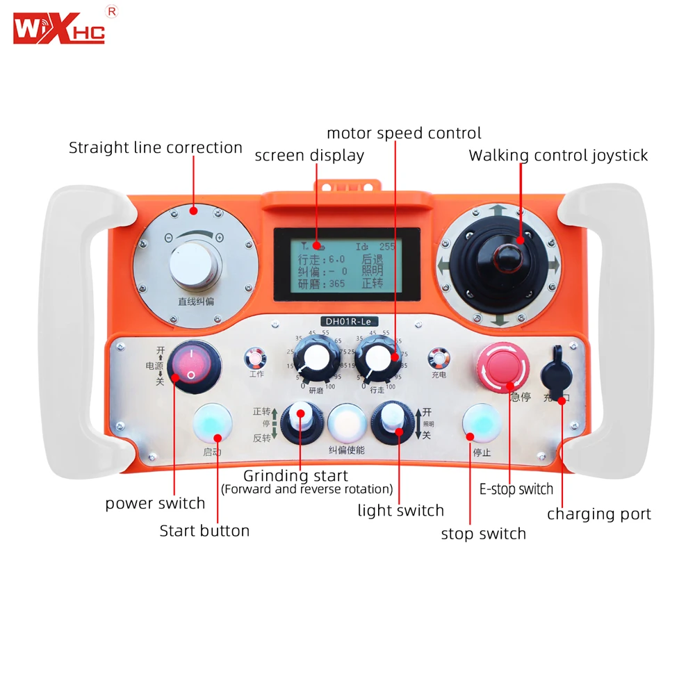 IP65 XHC DH01R-LE Wireless Industrial Remote Control for Floor Grinder Concrete Grinding Equipment Control Distance above 100m