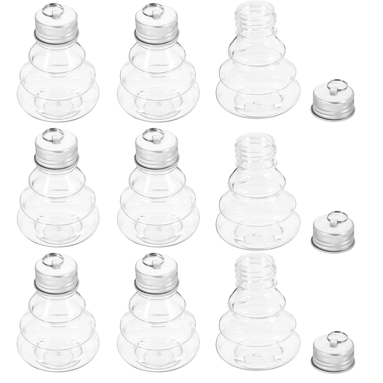 

10 Pcs Christmas Tree Decorations Fillable Candy Bottles Beverage Storage Juice Water Bottles Outdoor Party Gifts Reusable