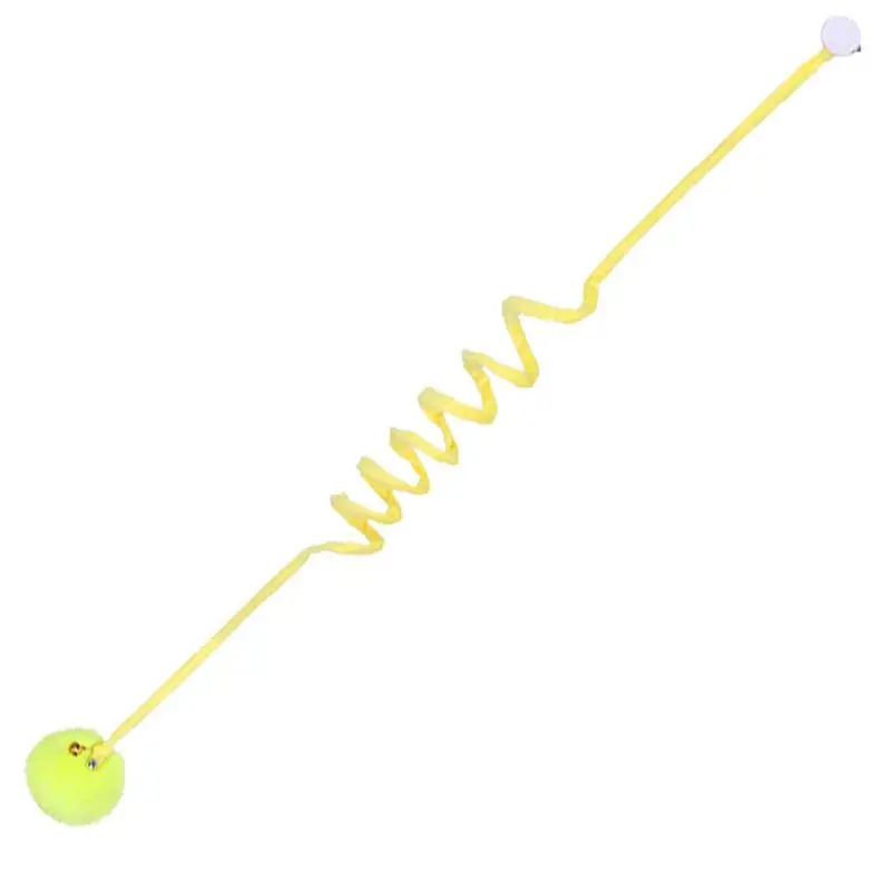 Wand Cat Toy Catcher Teaser Bouncing Retractable Cat Wand Toys Doorway Teaser Flexible Funny Exerciser Toys For Indoor Cats