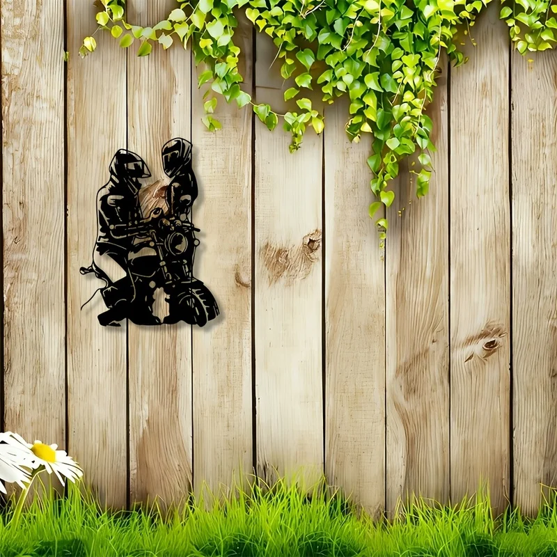 2DPlane - 1Pieces，Two-dimensional wall art，Depicting two motorcycle riders riding 1pc
