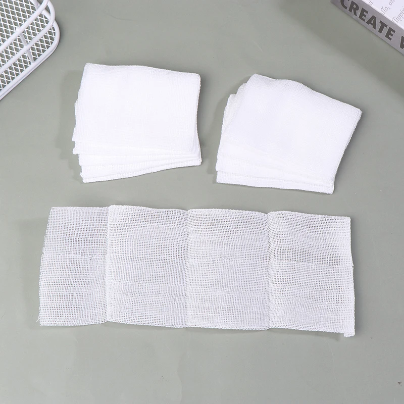 

10Pcs 5*7*8CM 8 Layer Medical Absorbent Gauze Pad Wound Dressing Sterile Gauze Block First Aid Kit Gauze Pad Wound Care Supplies