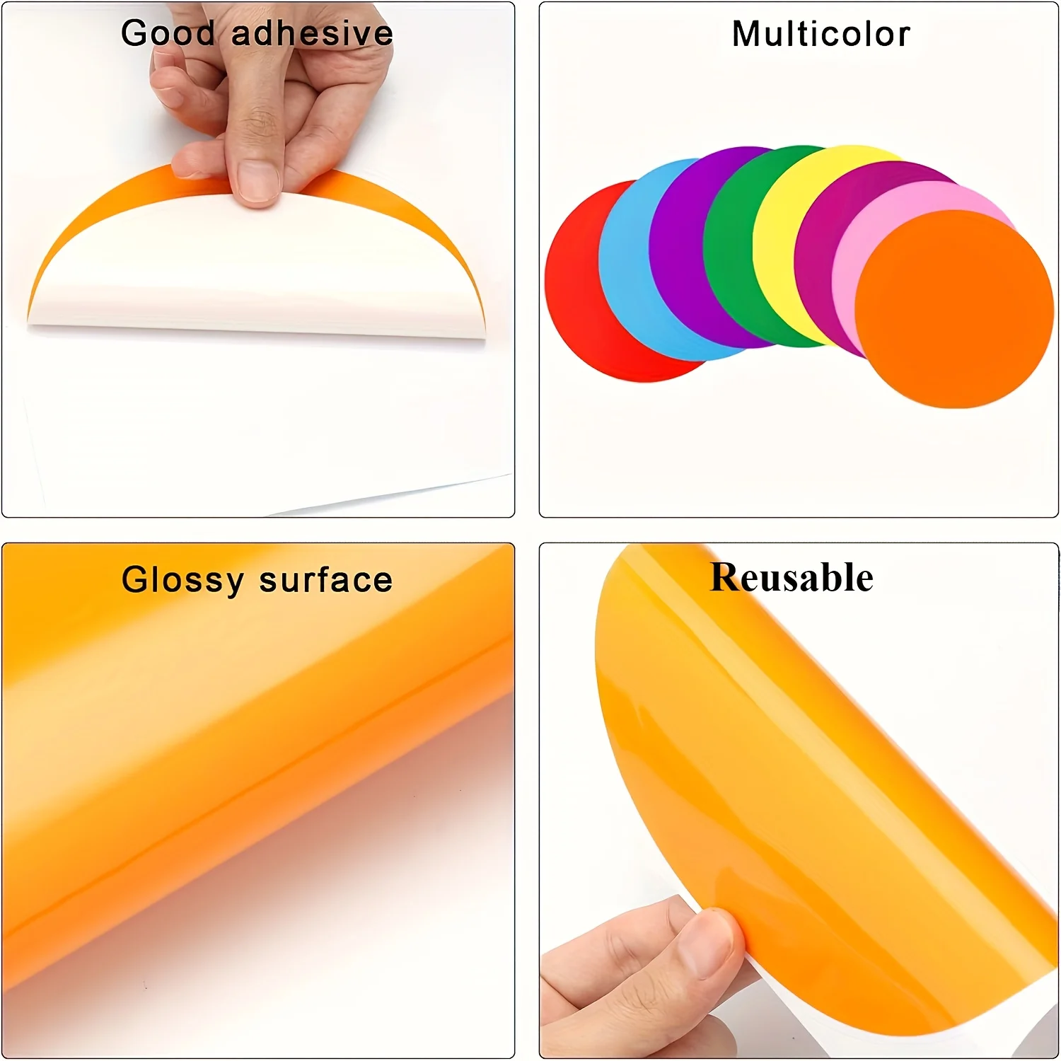 8 قطع من دوائر السبورة البيضاء القابلة للإزالة والمسح الجاف - ملصقات PVC متعددة الاستخدامات للفصول الدراسية والمكاتب والمنازل والجدران والثلاجات والنوافذ