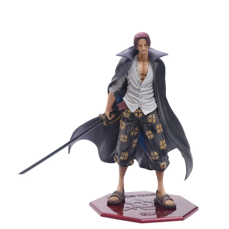 Anime One Piece Portrait Of Pirates Red Hair Shanks Battle Ver. GK PVC Action Figure Statue Collectible Model Kids Toys Doll