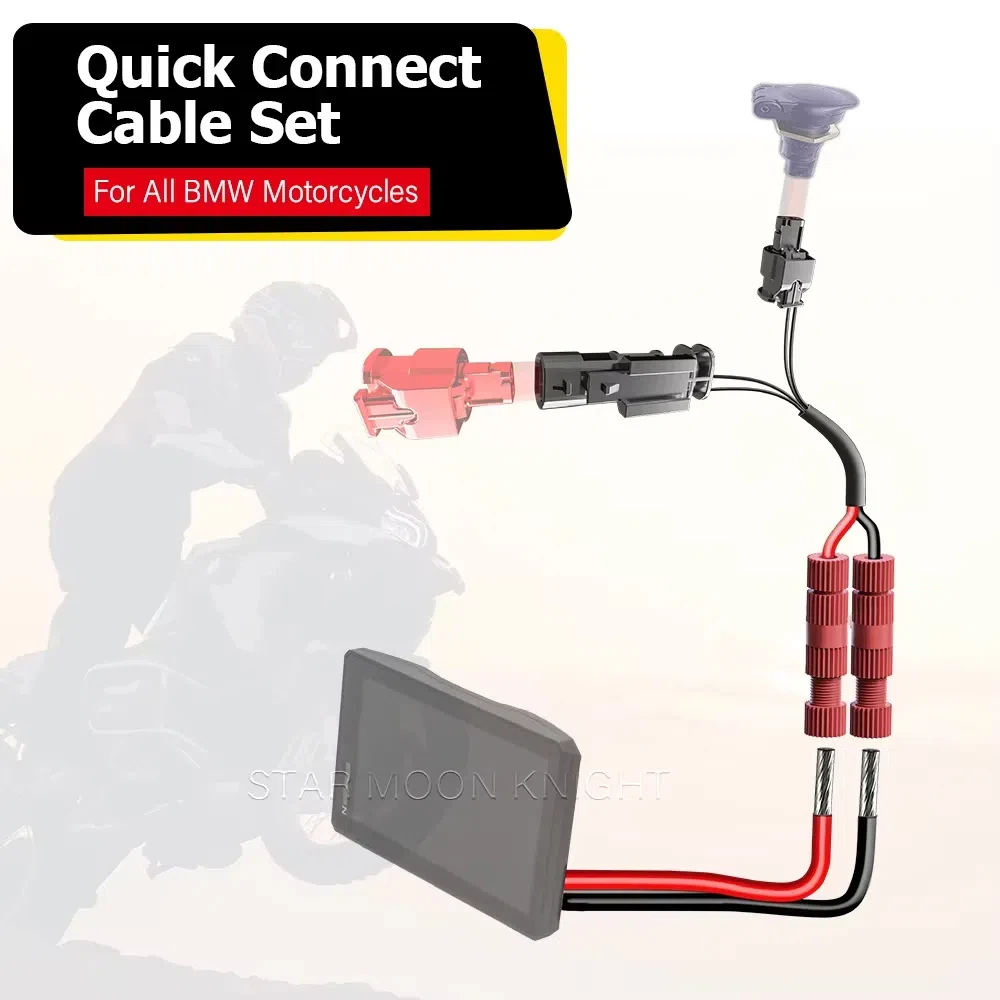 

Quick Connect Cable Set For BMW R1250GS GS 1250 ADV R1200GS F800GS F850GS R1300GS K 1600 GT GTL For Navigation Motorcycle Media