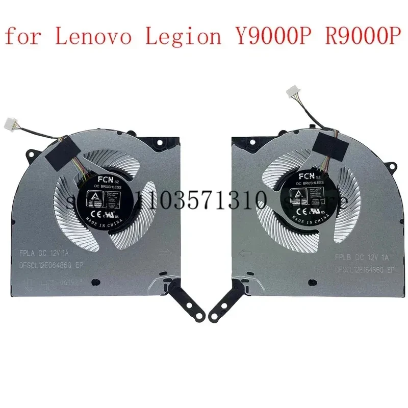 Replacement CPU+GPU Cooling Fan for Lenovo Legion Y9000P R9000P 2022 style DC12V DFSCL12E06486Q DFSCL12E16486Q JM